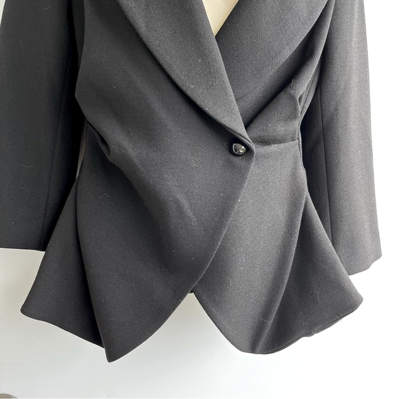 Wilfred Black Ruched Blazer Jacket Size 4 - Picture 2 of 7
